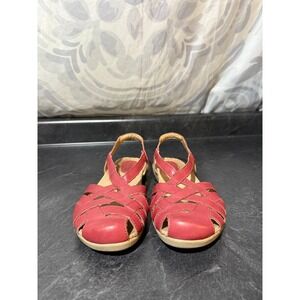 Earth Origins Leather Sling-back Sandals Laney‎ Coral
